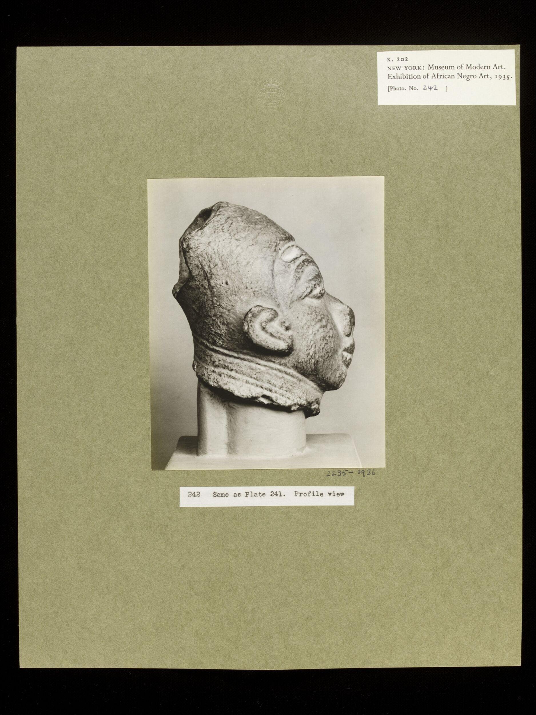 Plaster Cast of Terra Cotta Head.  Yoruba.