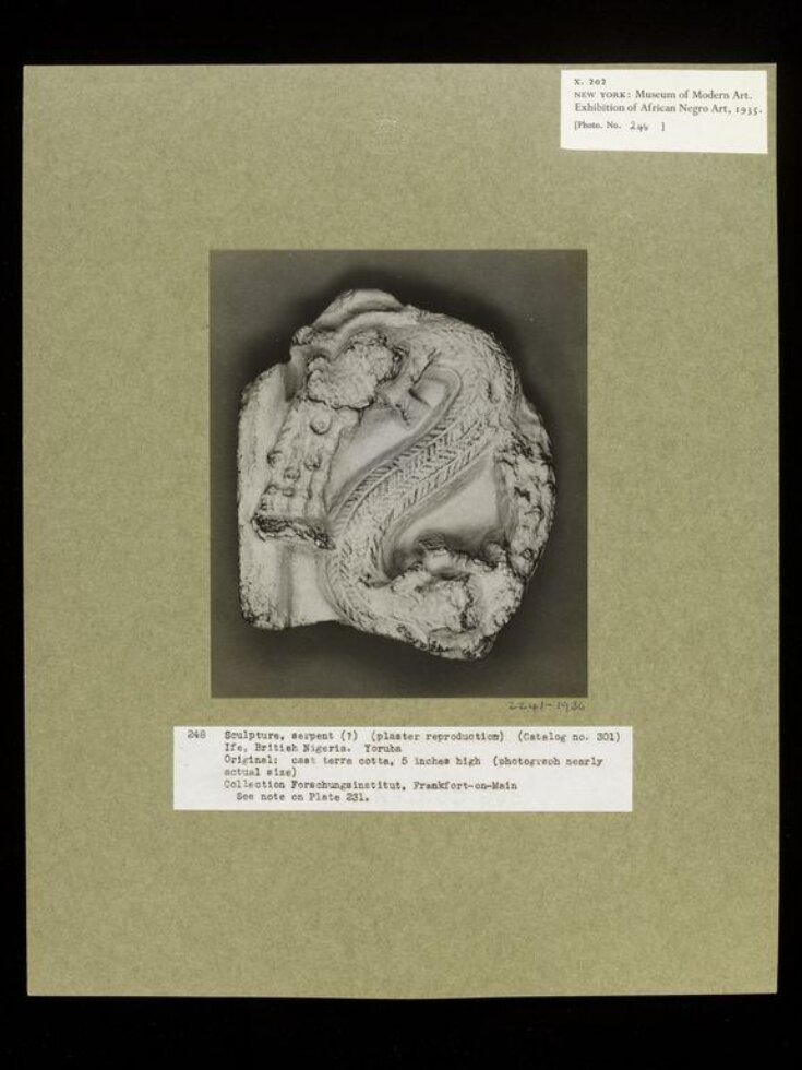 Plaster Cast of Terra Cotta Sculpture.  Yoruba. top image