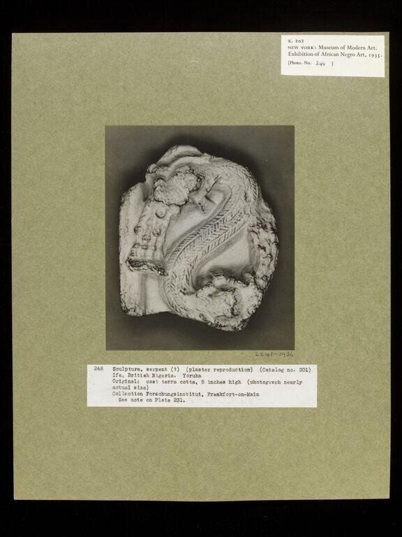 Plaster Cast of Terra Cotta Sculpture.  Yoruba.