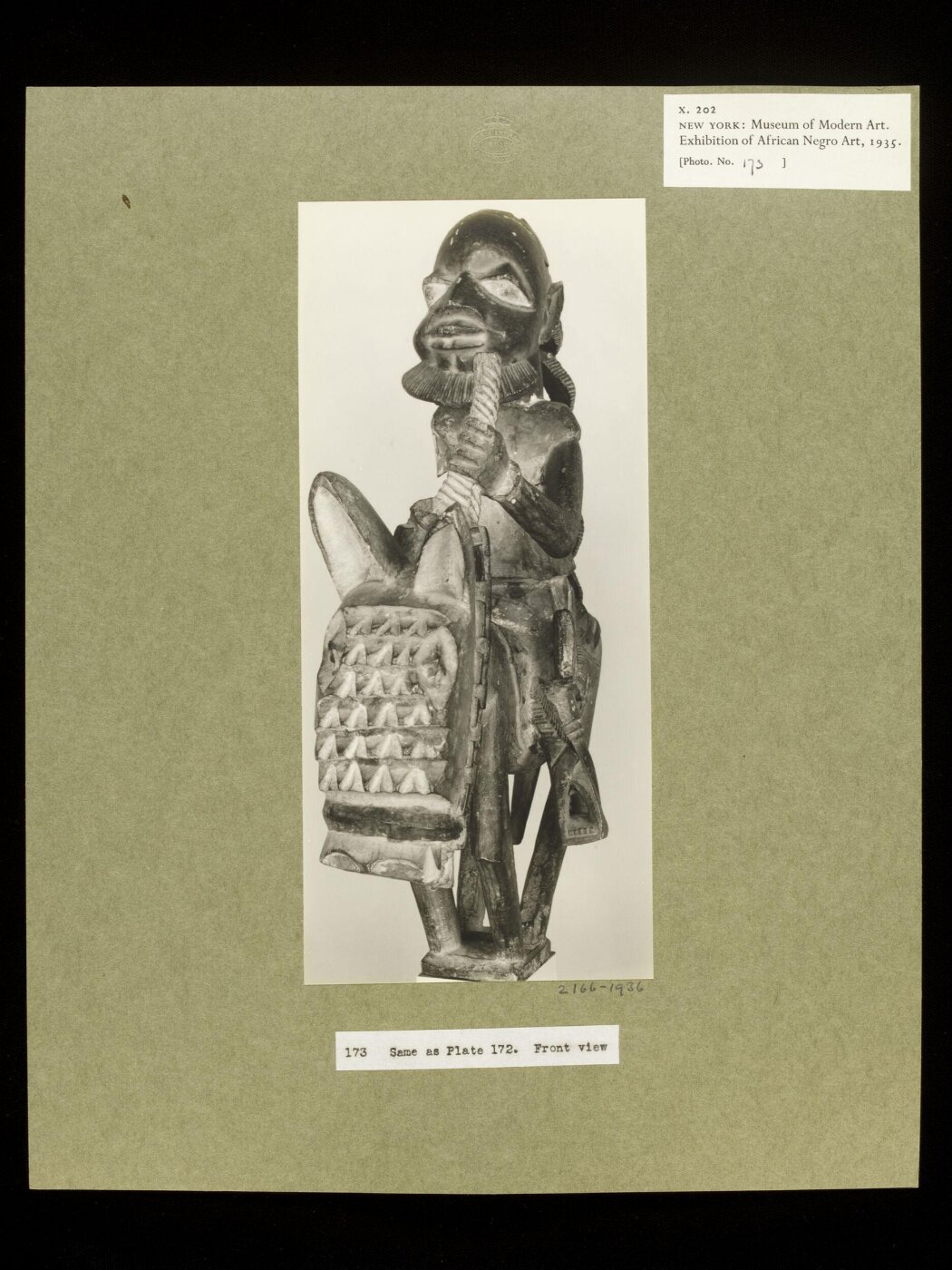 Walker Evans, Polychrome Equestrian Figure. Yoruba