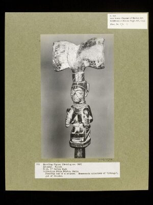 Kneeling Woman (top of sceptre).  Yoruba