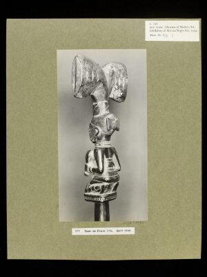 Kneeling Woman (top of sceptre).  Yoruba