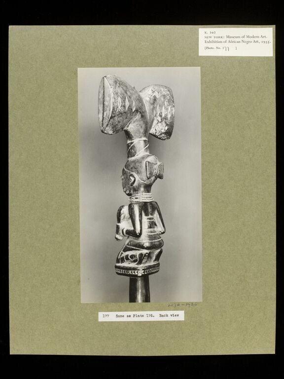 Kneeling Woman (top of sceptre).  Yoruba