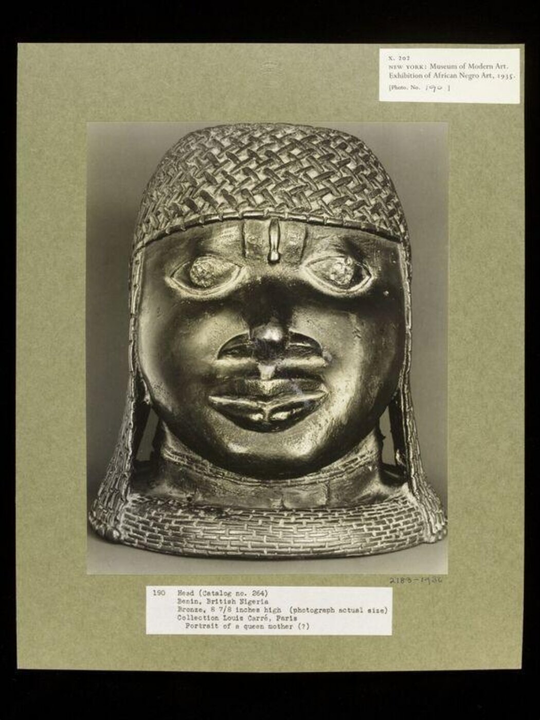 Walker Evans, Head of a Woman, Benin
