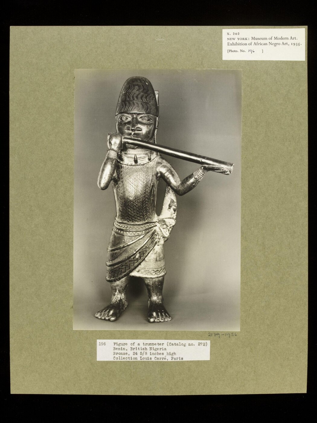 Walker Evans, Trumpeter. Benin
