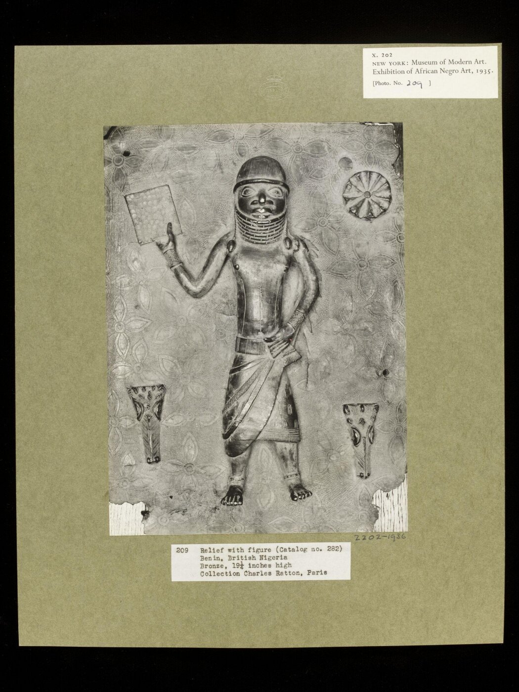 Walker Evans, Relief with Figure. Benin.