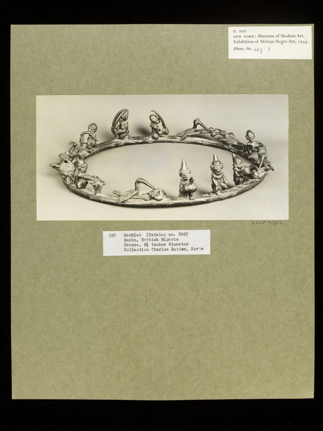 Walker Evans, Collar.  Benin.