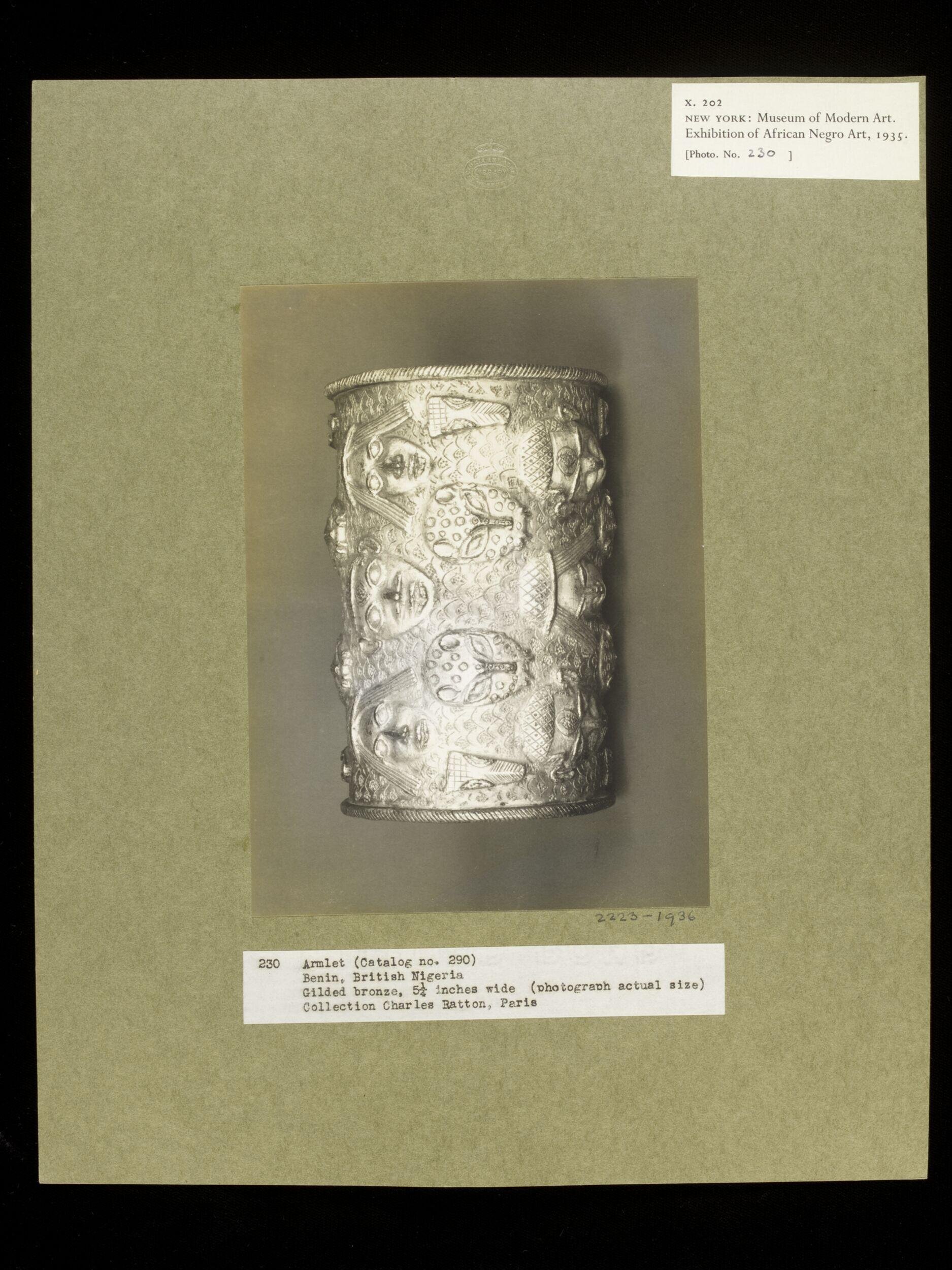 Armlet with Heads.  Benin.