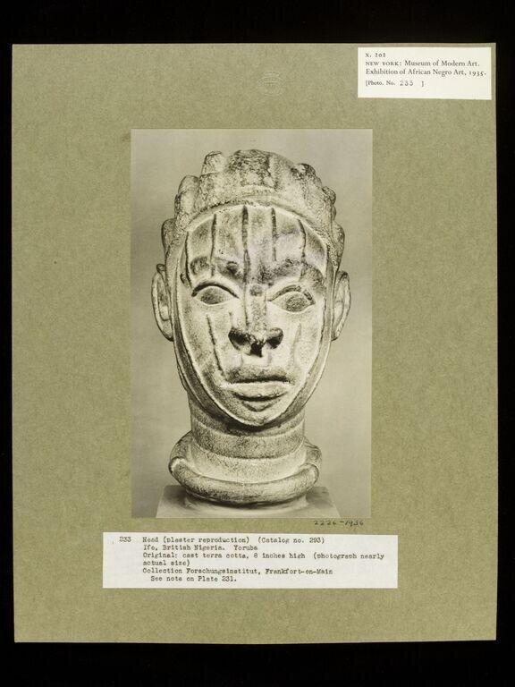 Plaster Cast of Terra Cotta Head.  Yoruba.