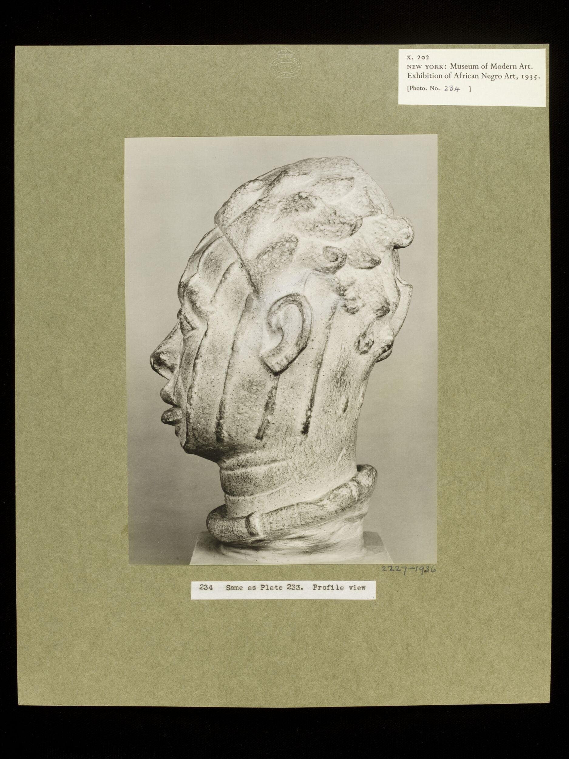 Plaster Cast of Terra Cotta Head.  Yoruba.