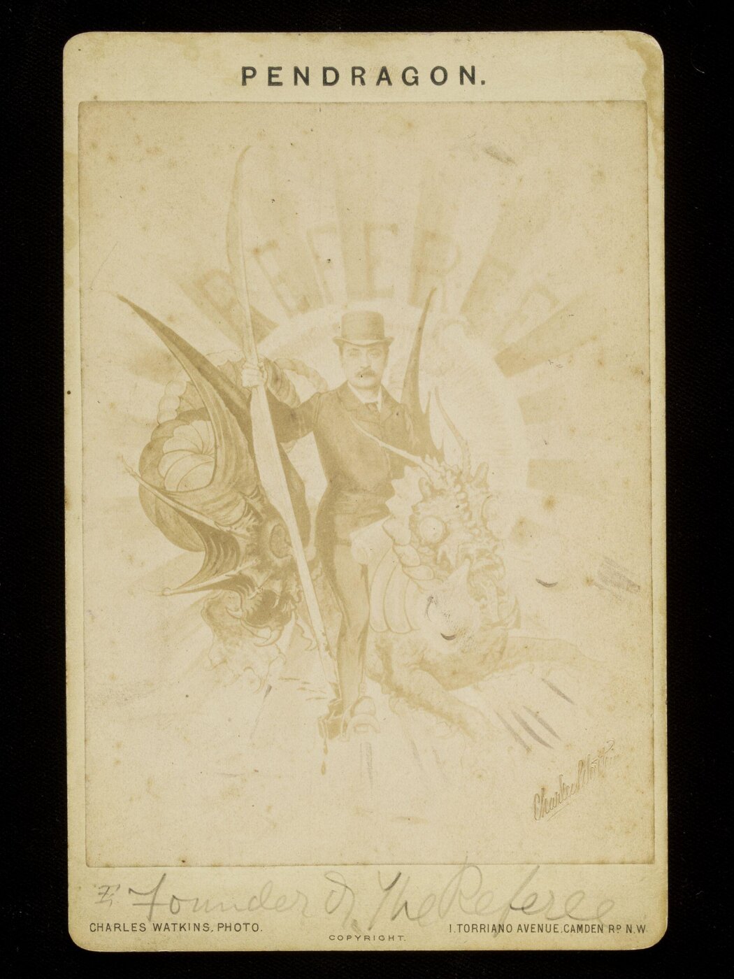 Unknown, Portrait of Mr Pendragon. Cabinet card.