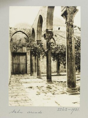 Arcade on east side of courtyard in Madrasa al-Firdaws, Aleppo