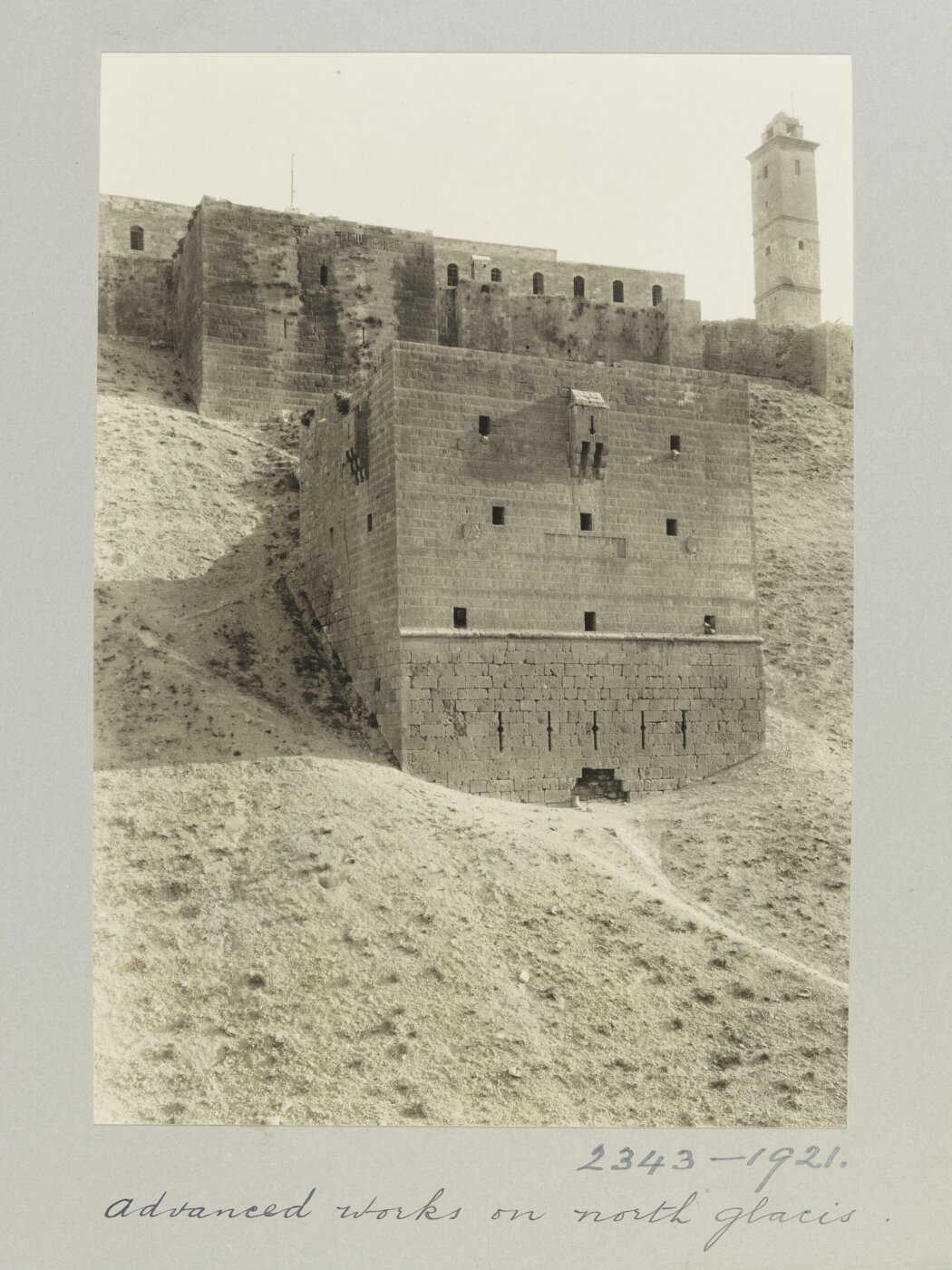 K.A.C. Creswell, North rampart in Citadel, Aleppo