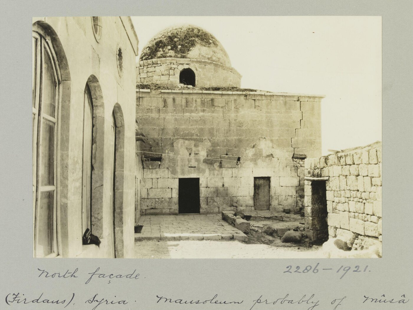 K.A.C. Creswell, North façade of Musa ibn Abd Allah al-Nasiri Mausoleum, Aleppo