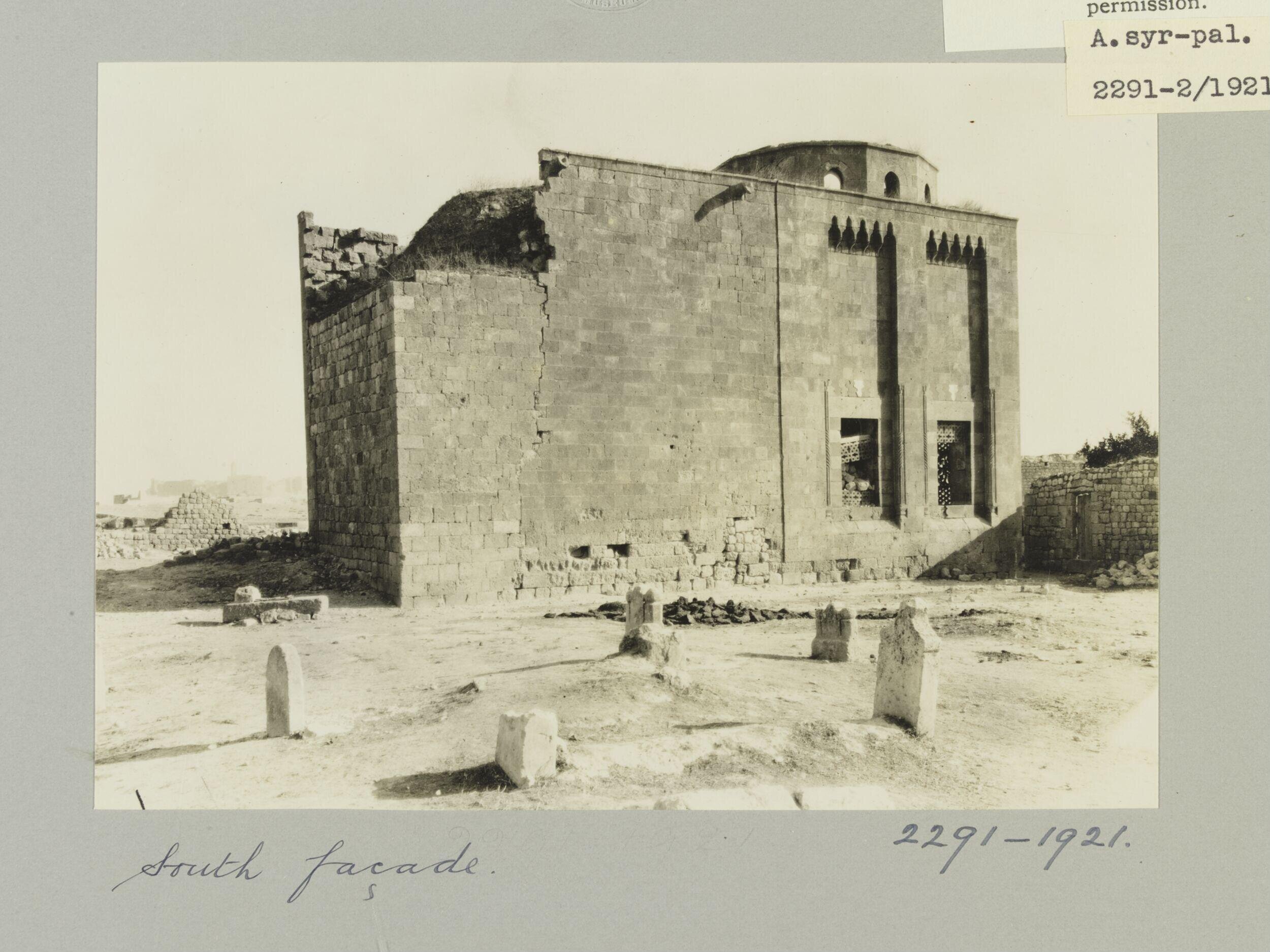 Southern façade in Mausoleum of Shihab al-Din al-Adhra'i, Aleppo