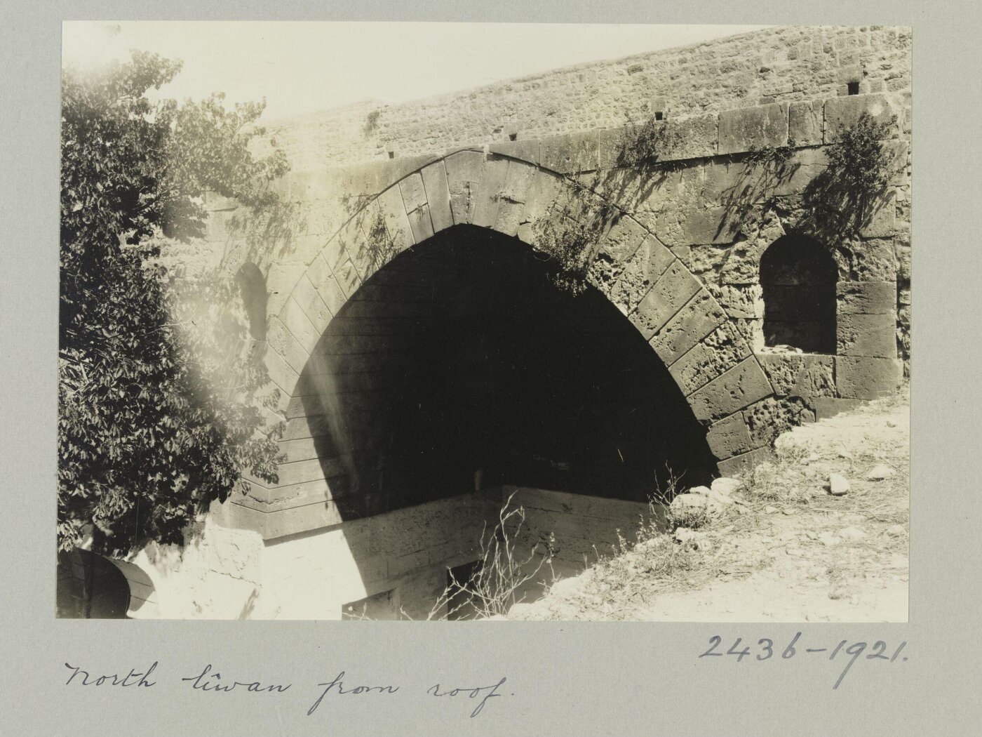 K.A.C. Creswell, North iwan seen from roof in Madrasa al-Shadbakhtiyya, Aleppo