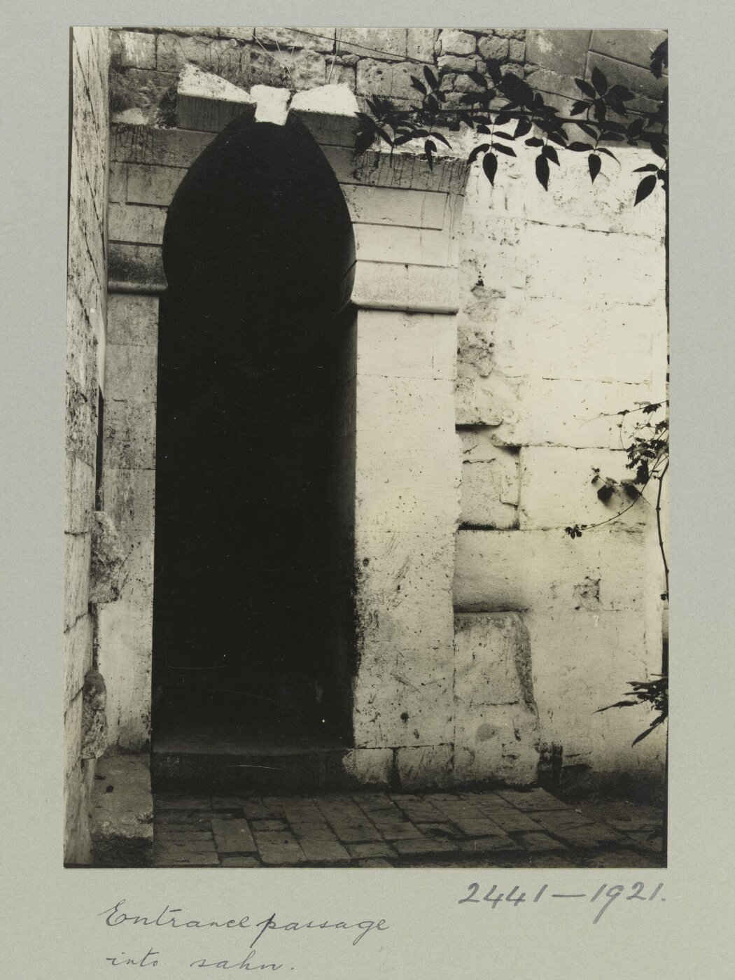K.A.C. Creswell, Entrance to courtyard in Madrasa al-Shadbakhtiyya, Aleppo