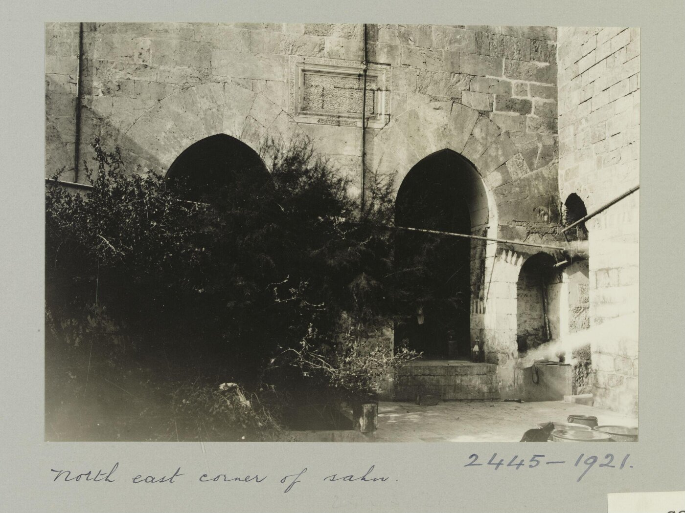 K.A.C. Creswell, North east corner of courtyard in Mashhad al-Dikka, Aleppo