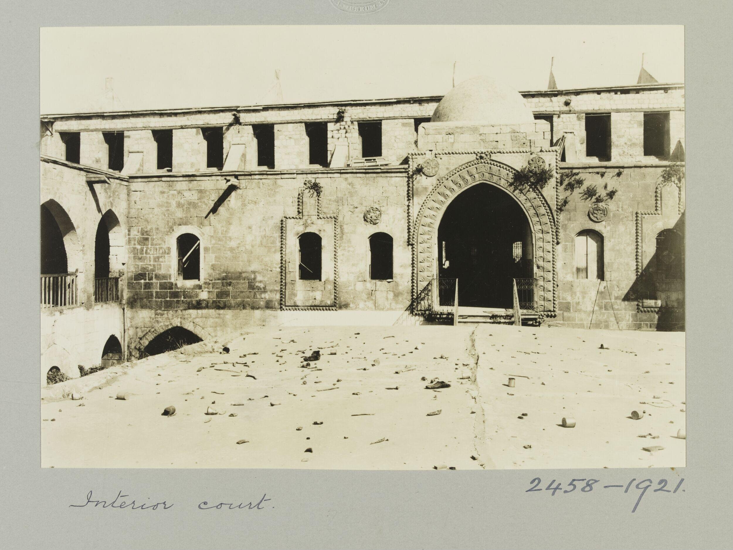 Interior court in Khan al-Sabun, Aleppo