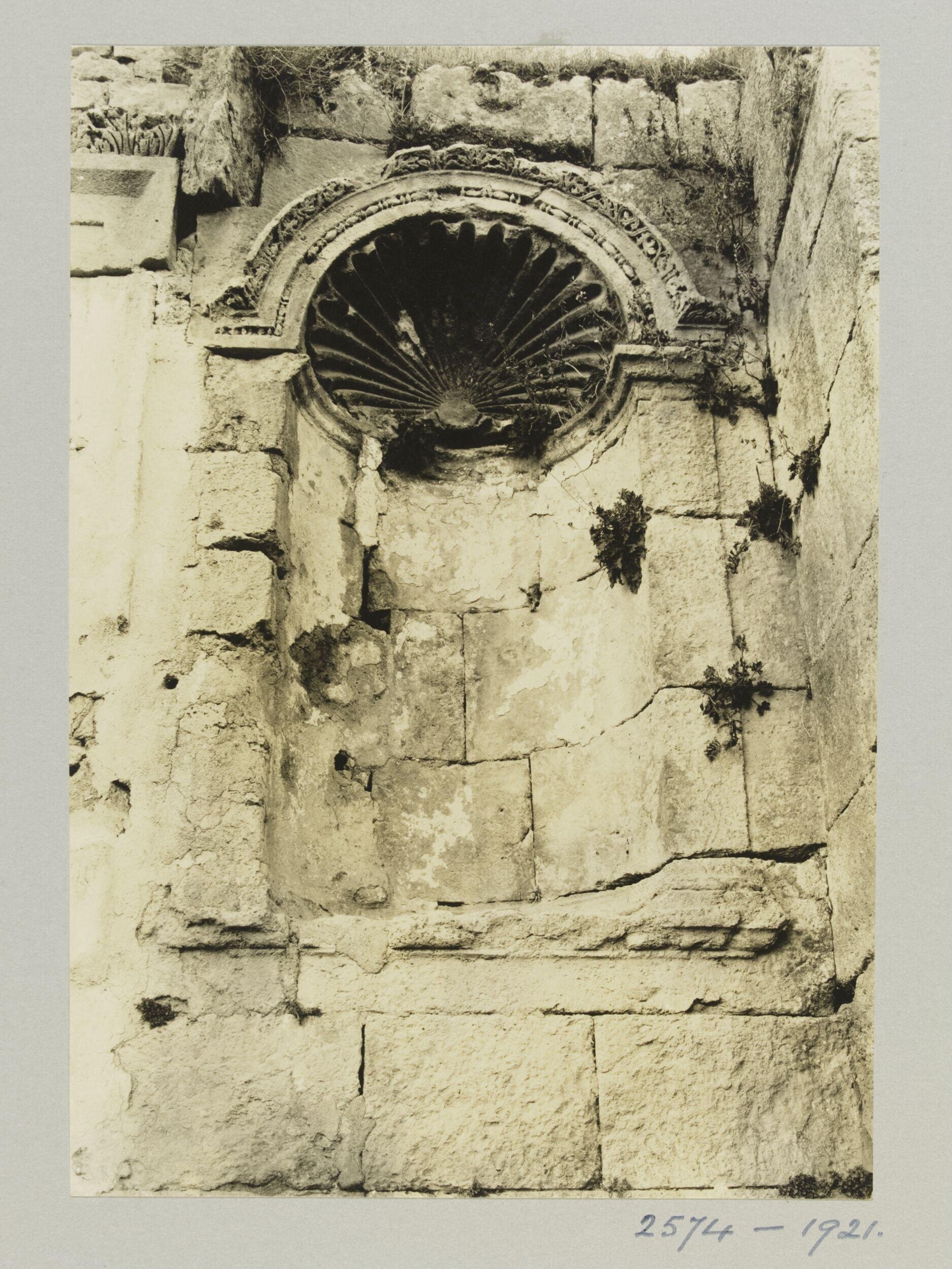 Niche on the right side at the Roman Theatre, Amman Citadel, Amman