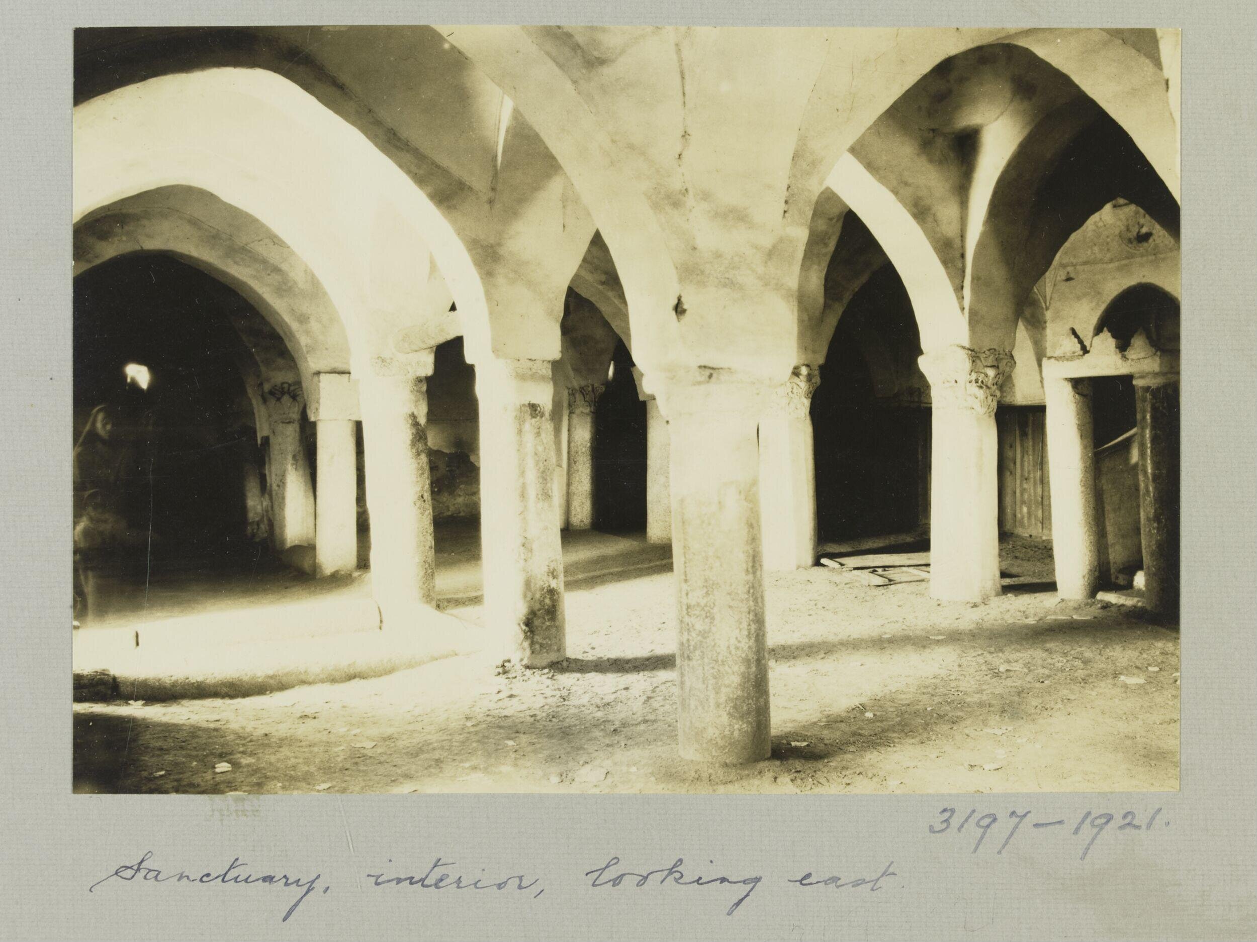 The qibla iwan at the Great Mosque of Buza'a, Syria