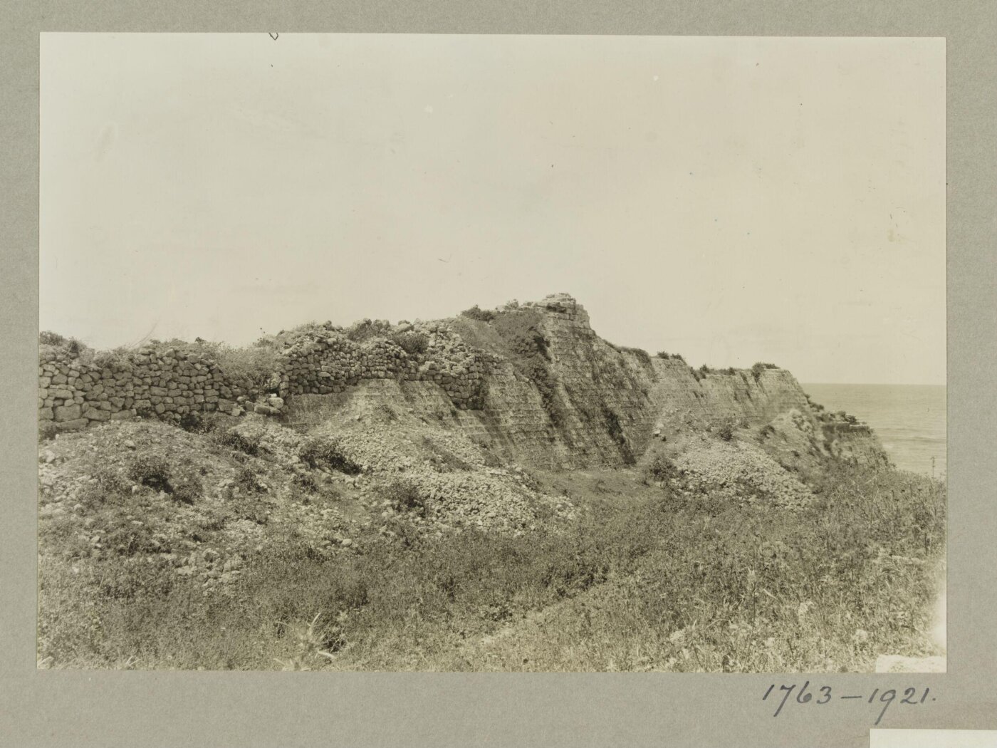 K.A.C. Creswell, North side of Crusader Castle, Caesarea