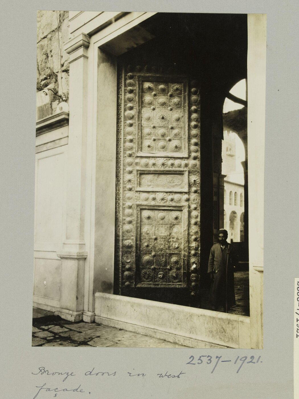 K.A.C. Creswell, Entrance door on west side of the Umayyad Mosque, Damascus