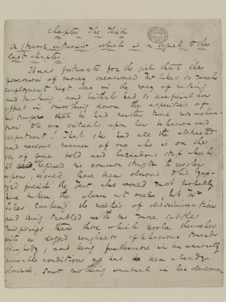 Original manuscript of Oliver Twist, or the parish boy's progress, by Charles Dickens, vol. 7 top image