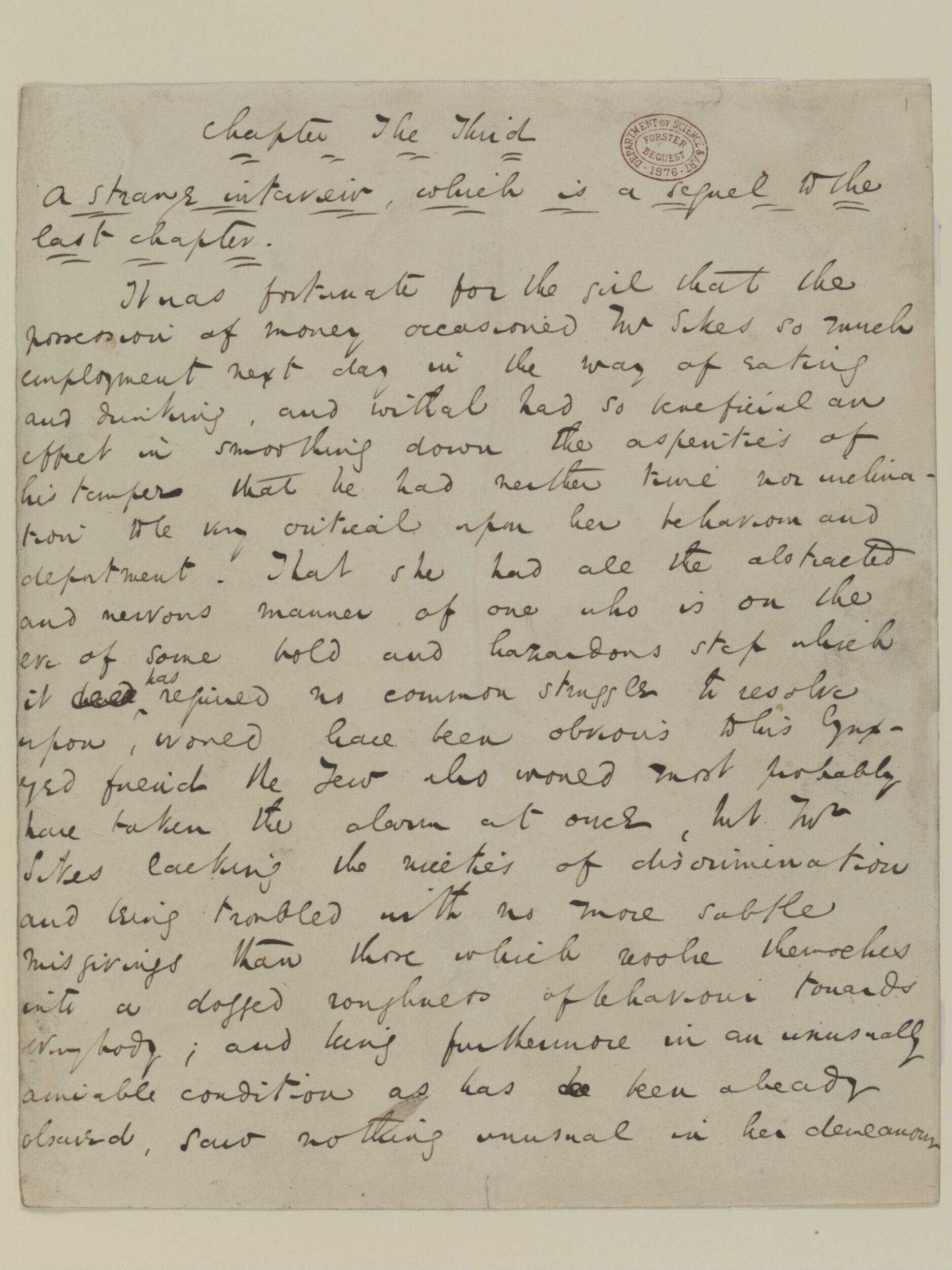 Original manuscript of Oliver Twist, or the parish boy's progress, by Charles Dickens, vol. 7