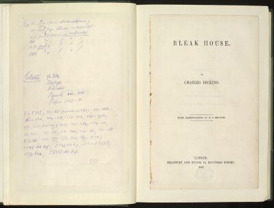 Corrected proofs of Bleak House vol. 1