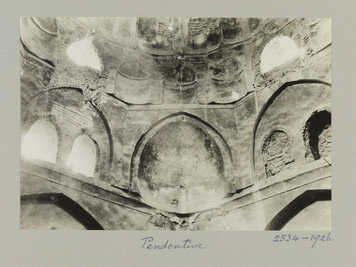 K.A.C. Creswell, Dome pendentive in the Mausoleum of Abu Abdallah al-Salami, Damascus