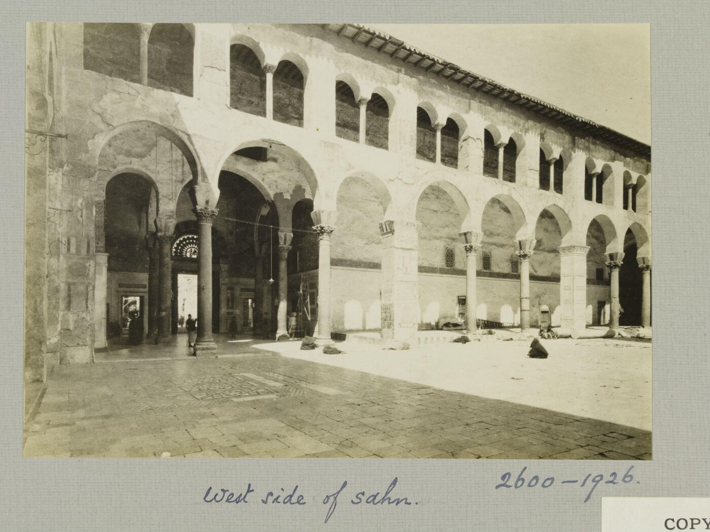 K.A.C. Creswell, East side of courtyard in the Great Umayyad Mosque, Damascus