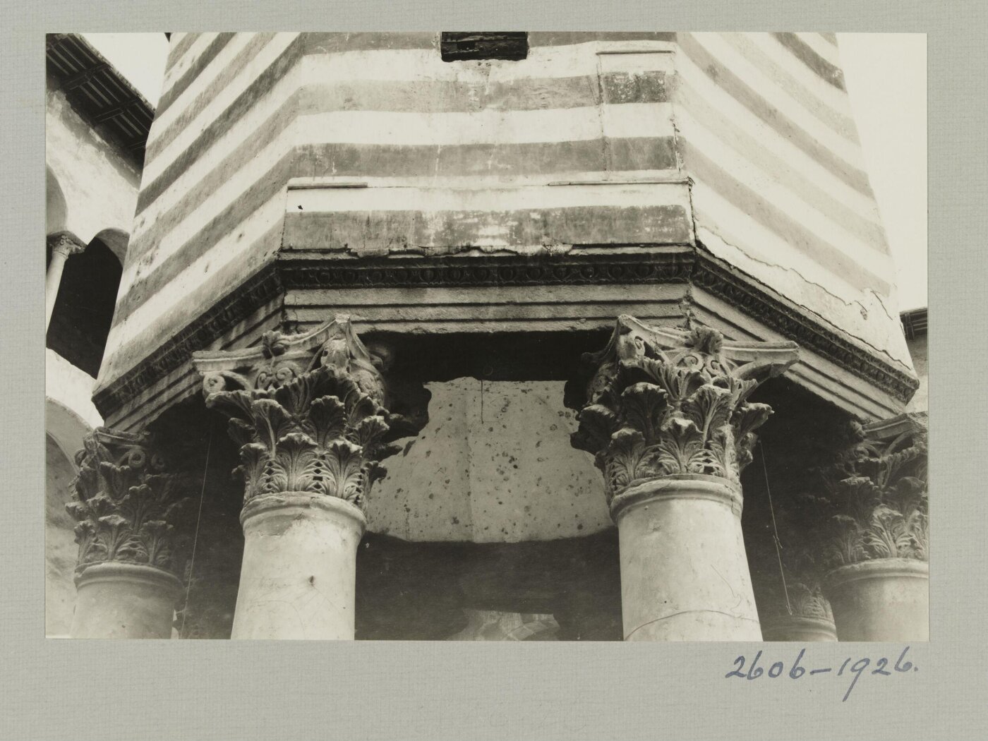 K.A.C. Creswell, Detail fromthe dome of treasury in the courtyard of the Great Umayyad Mosque, Damascus