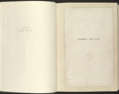 Corrected proofs of Dombey and son vol. 1