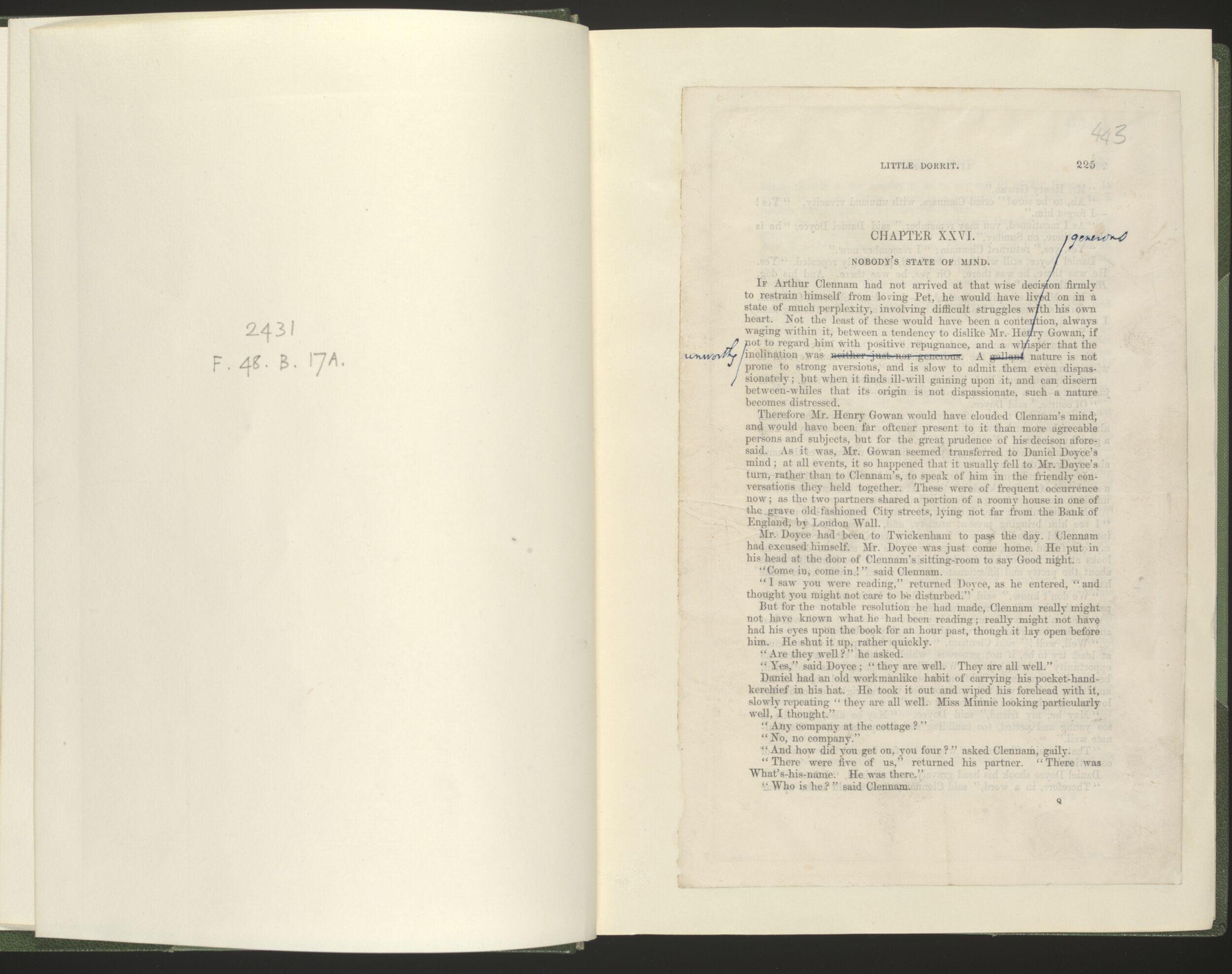 Corrected proofs of Little Dorrit vol. 2