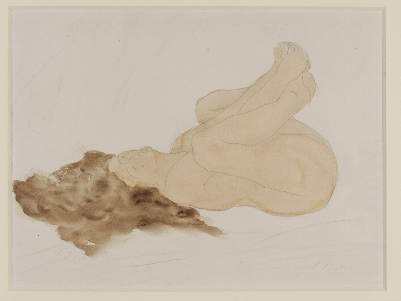 Auguste Rodin, Study of a nude female figure