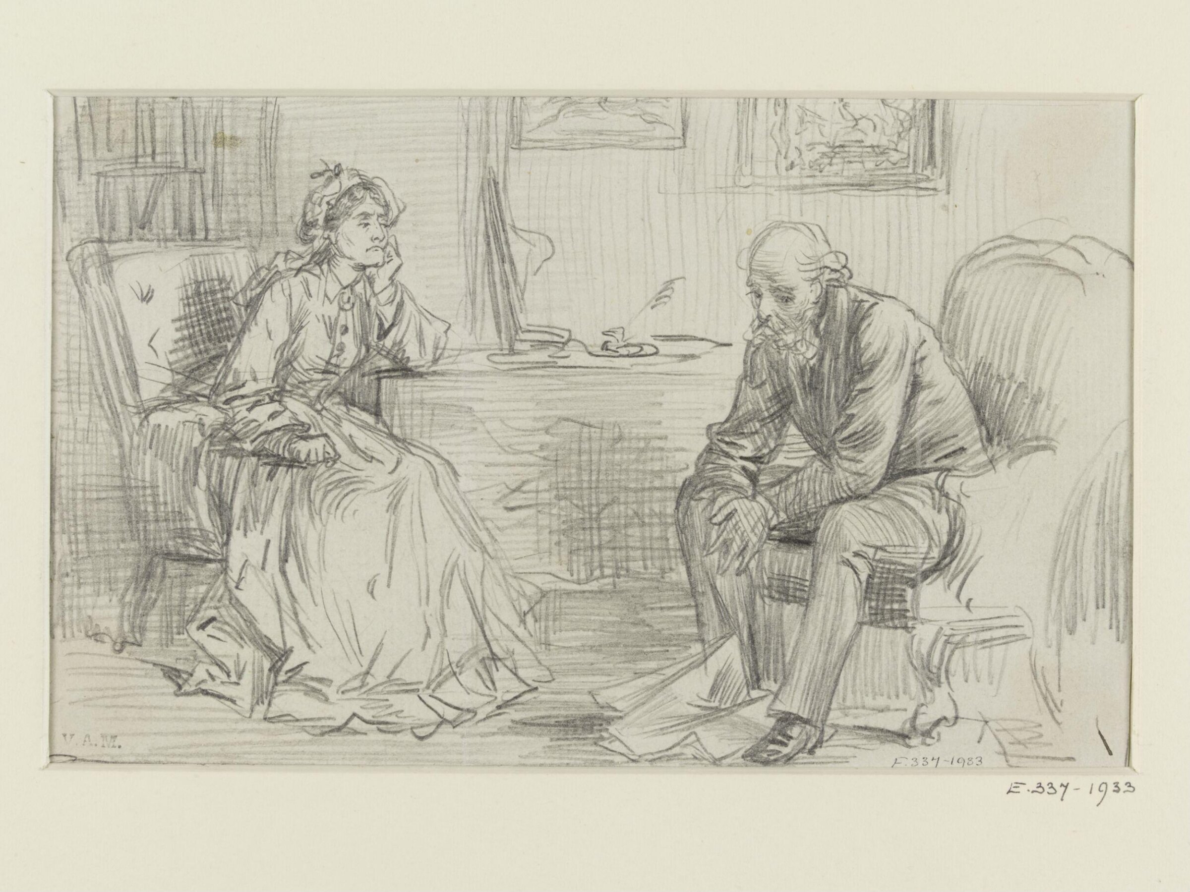 Drawing, Francis Bernard Dicksee, 1873
