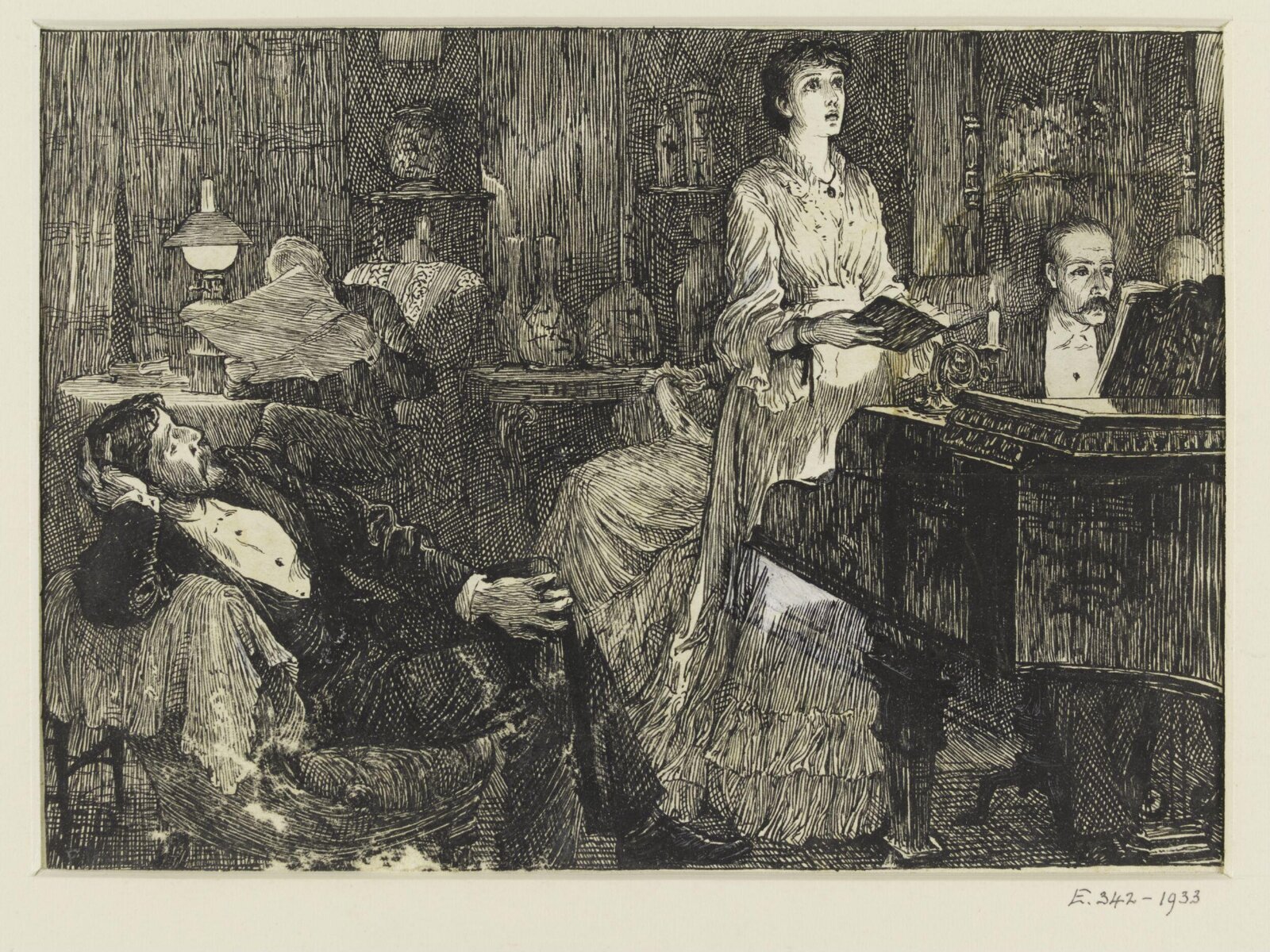 Drawing, Francis Bernard Dicksee, 1873-1880