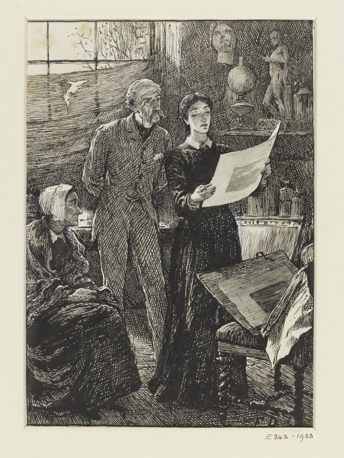 Drawing, Francis Bernard Dicksee, 1873-1880