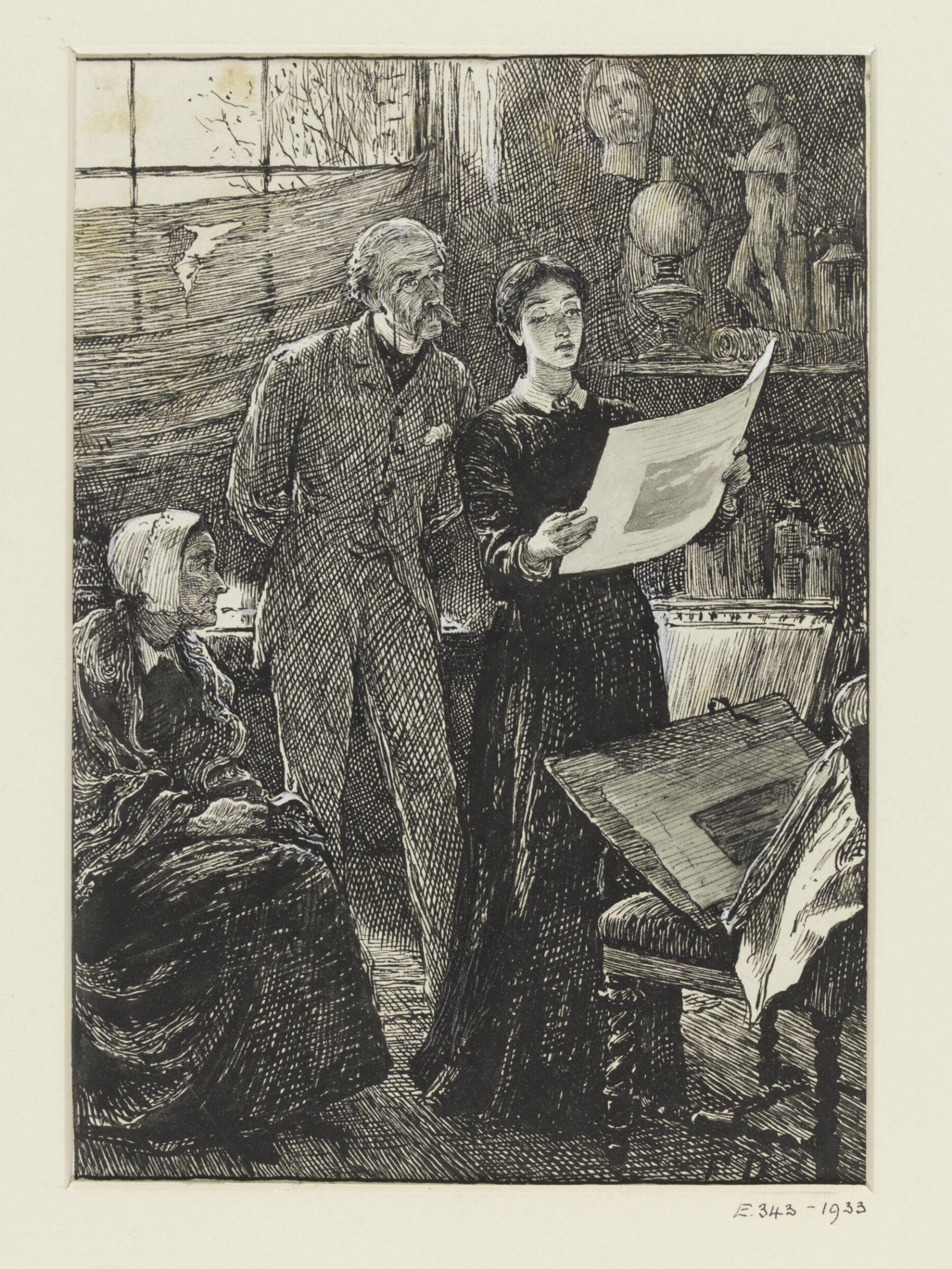 Drawing, Francis Bernard Dicksee, 1873-1880