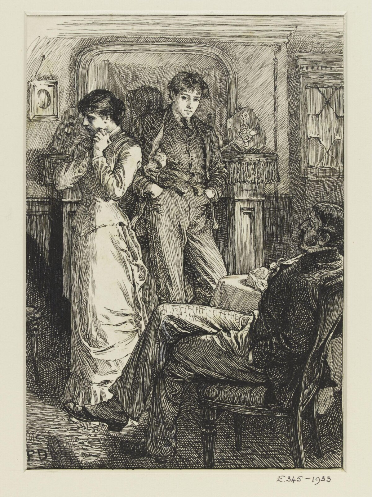 Drawing, Francis Bernard Dicksee, 1873-1880