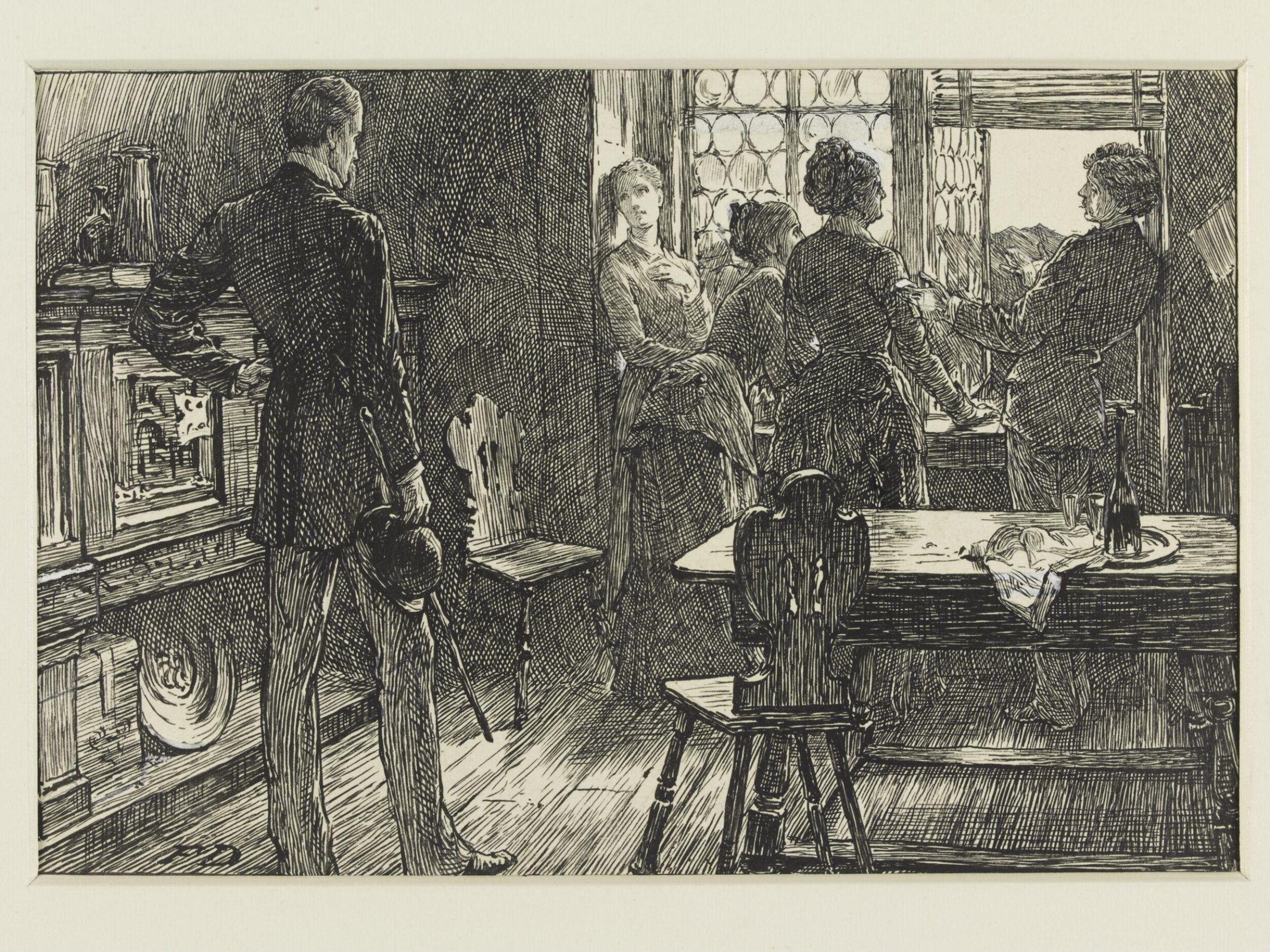 Drawing, Francis Bernard Dicksee, 1873-1880