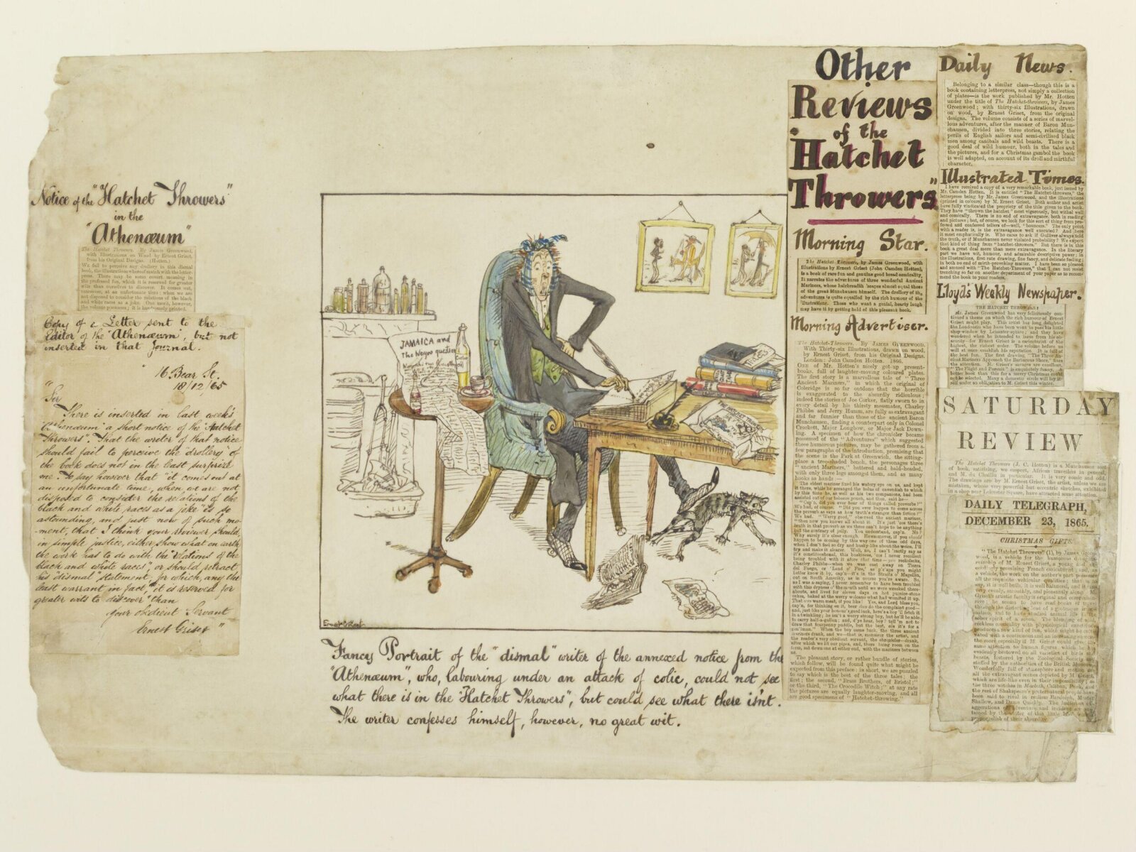 Drawing, Ernest Griset, 1866