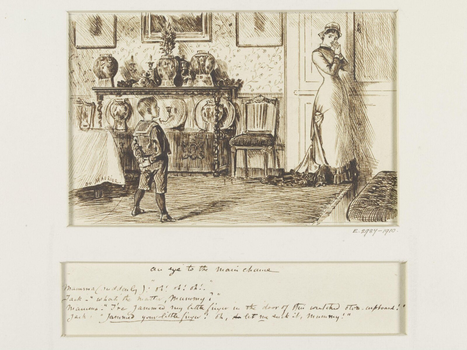 Drawing, George Du Maurier, 19th century