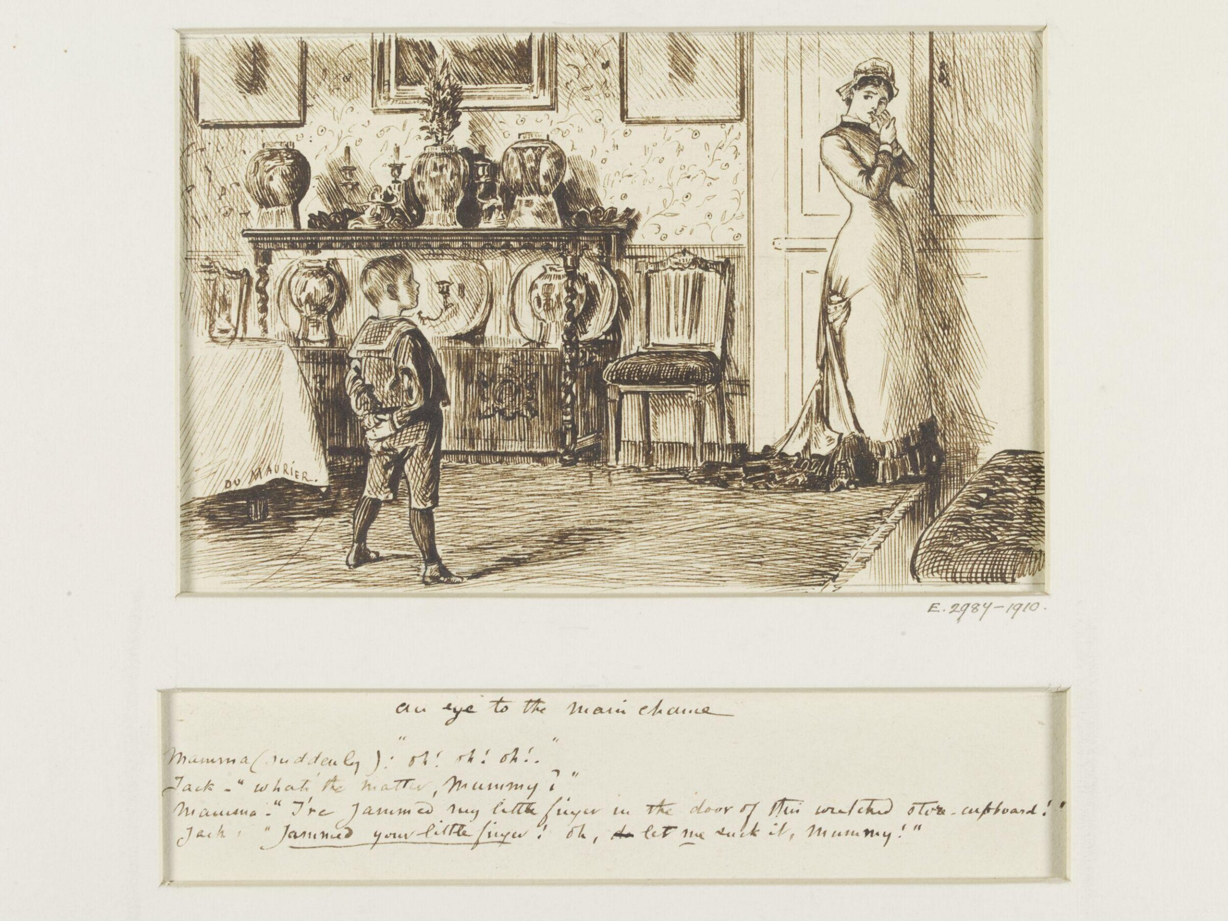Drawing, George Du Maurier, 19th century
