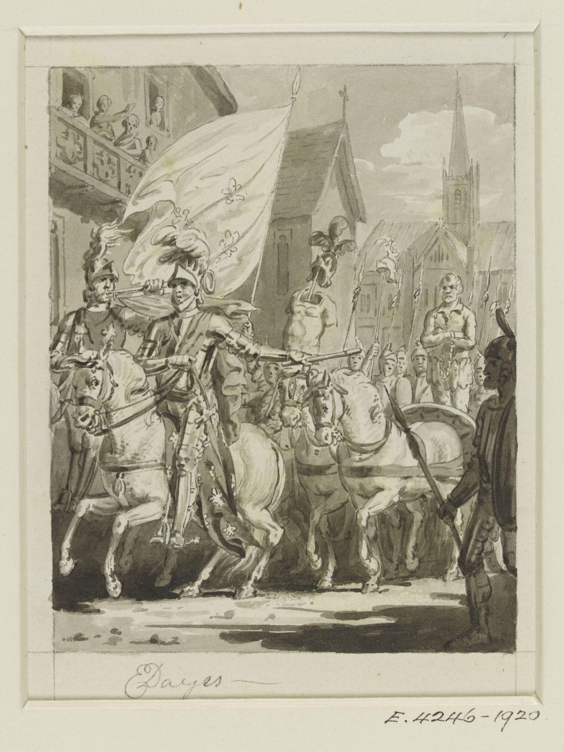 Drawing, Edward Dayes, c. 1783-1804