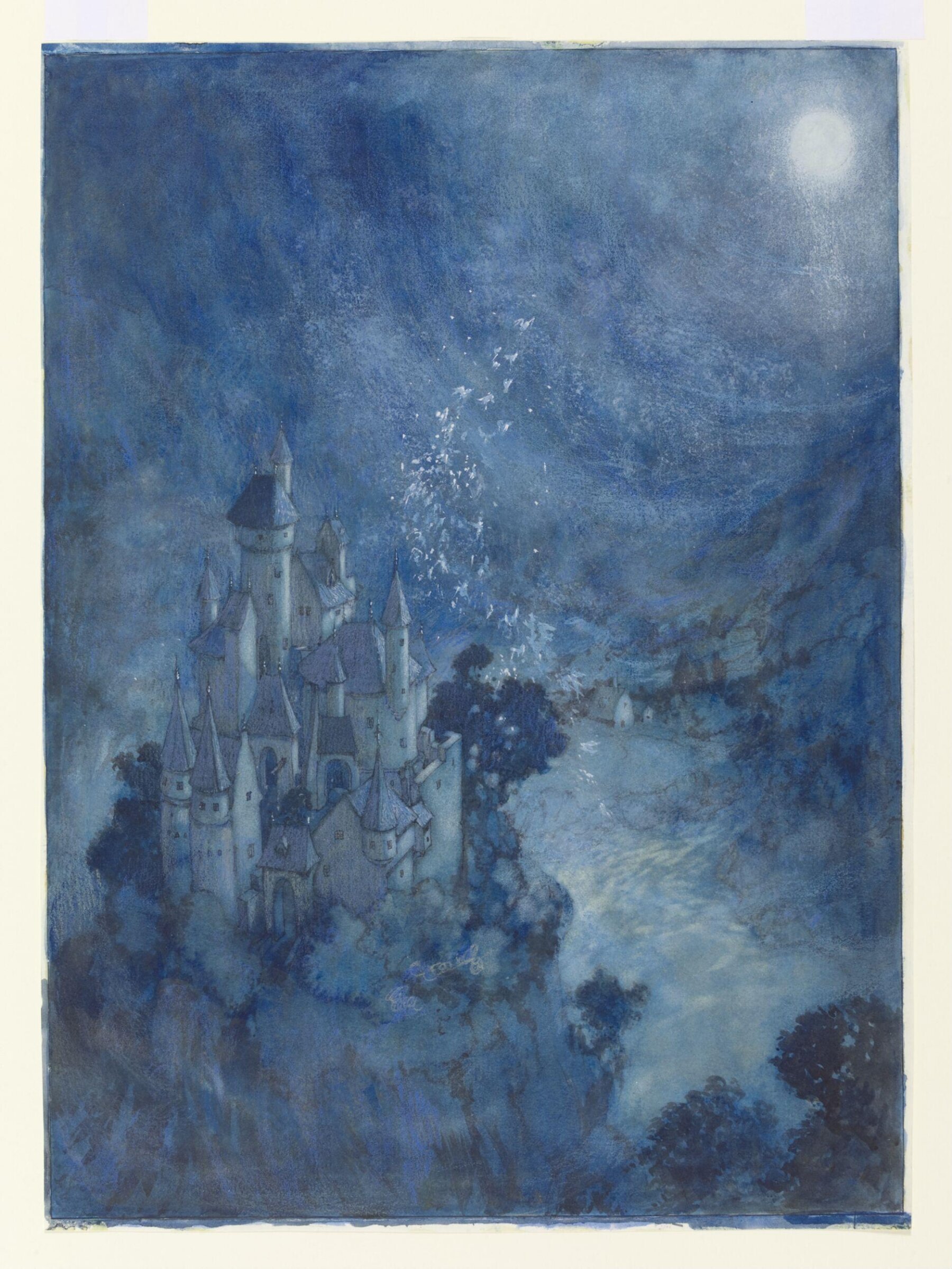 Nocturnal Spires, Edmund Dulac, Early 20th century