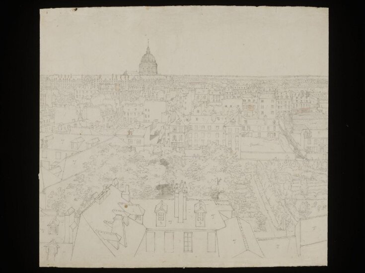 Preparatory study for a panorama of Paris from the Seine  top image