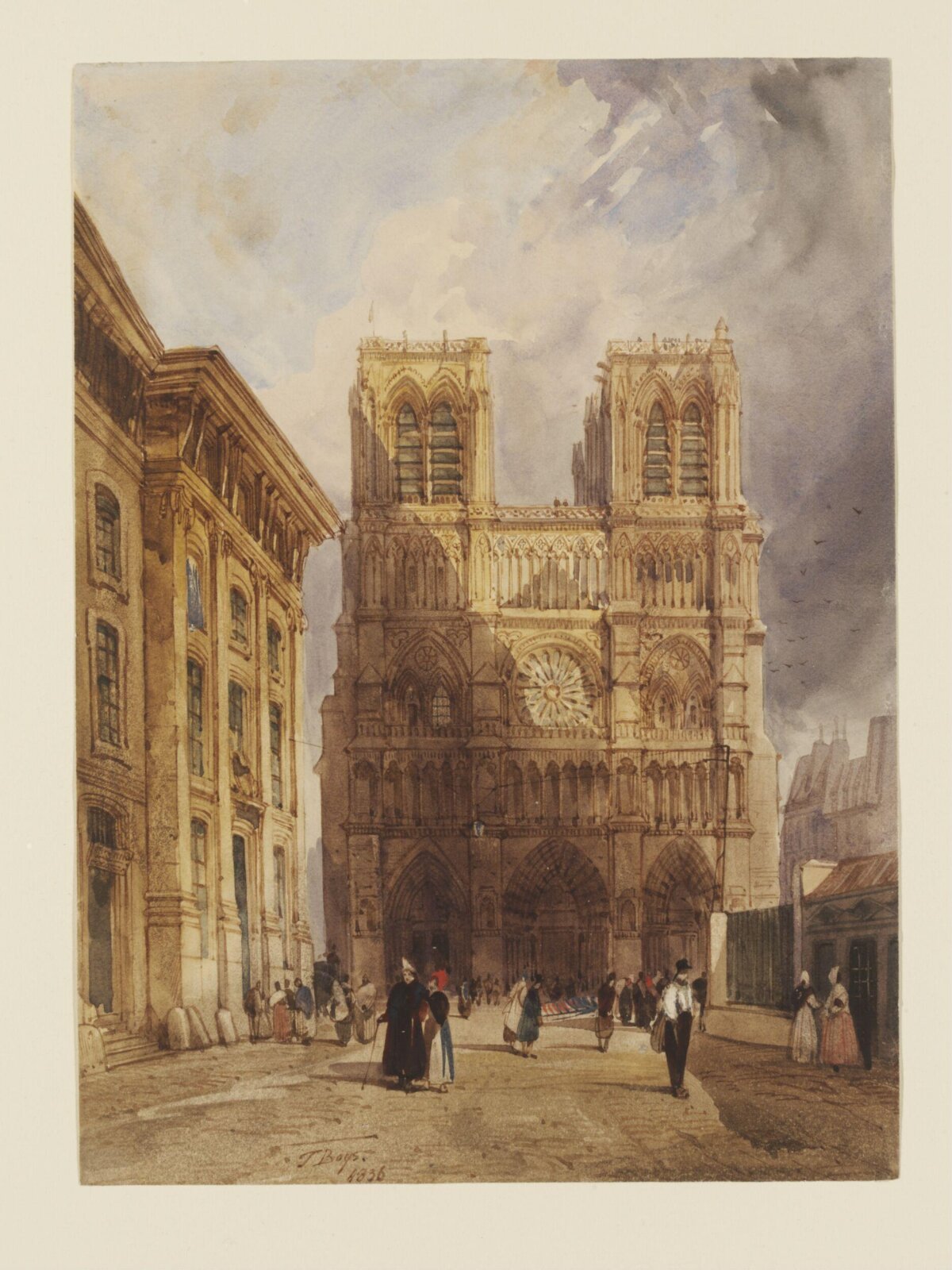 Notre Dame, Paris, Thomas Shotter Boys, 1836