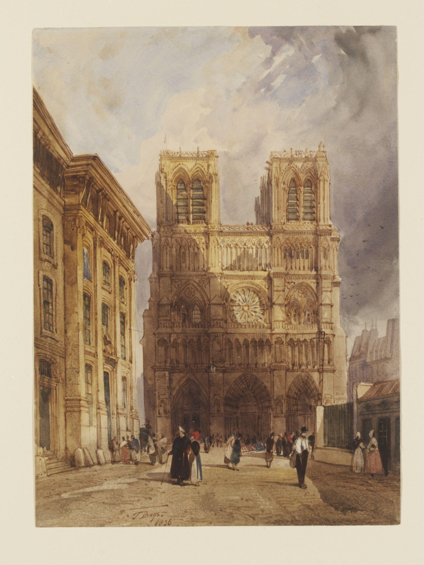 Notre Dame, Paris, Thomas Shotter Boys, 1836